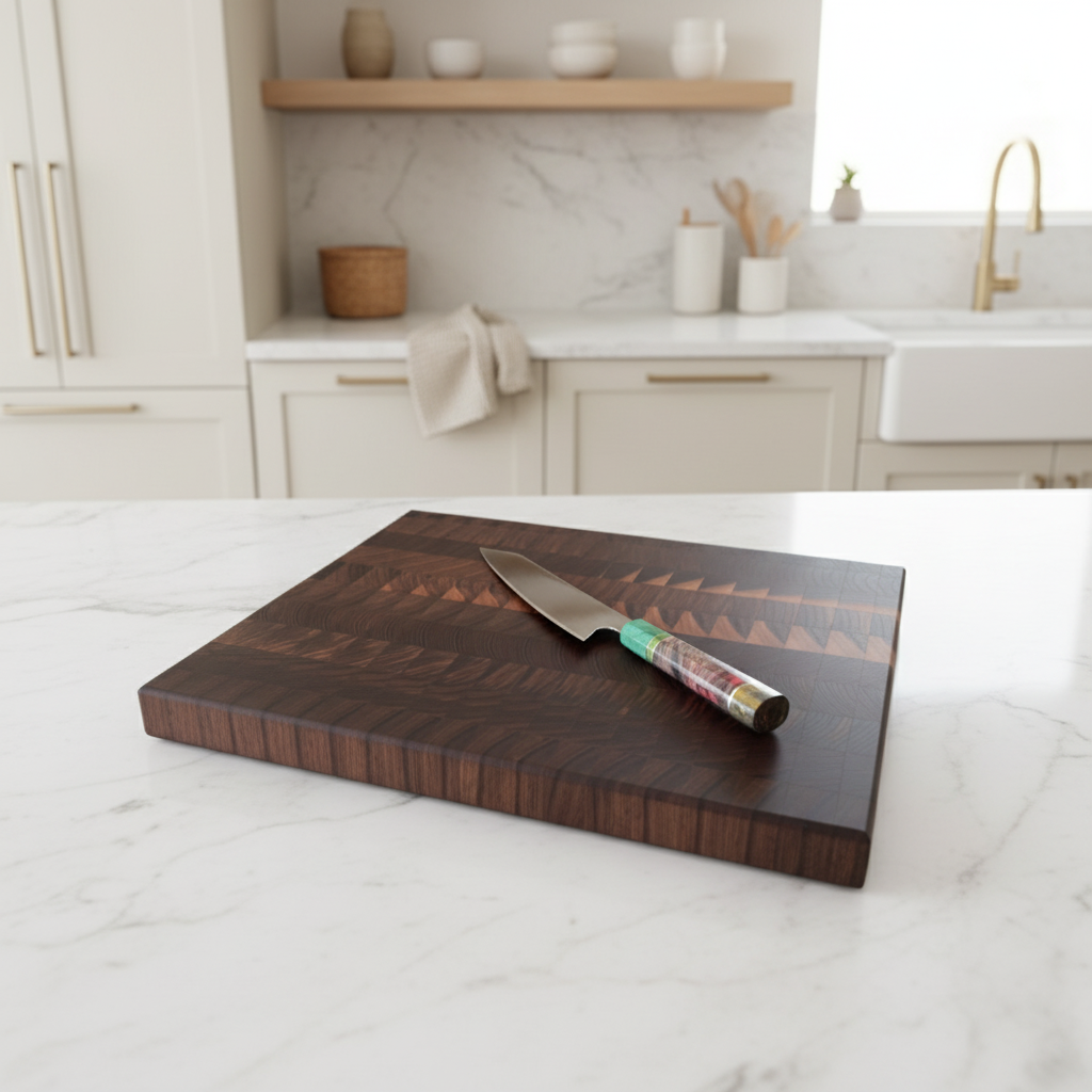 Walnut End Grain Butcher Block "The Hawthorne XL"