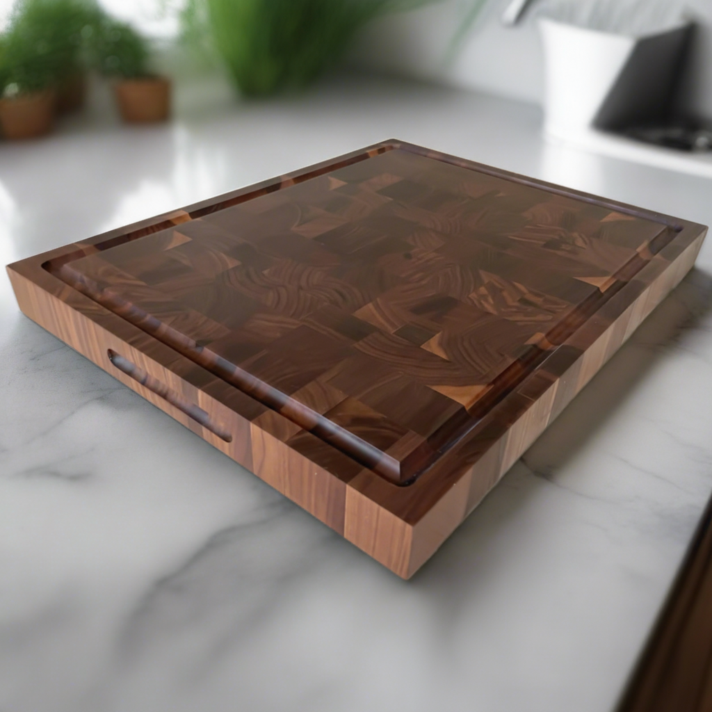 Walnut End Grain Butcher Block Cutting Board "The Beaumont XL"