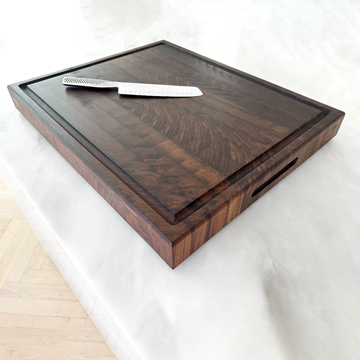 Walnut End Grain Butcher Block Cutting Board "The Hawthorne XXL"
