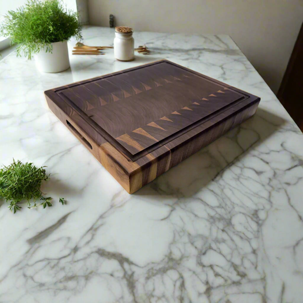 Walnut End Grain Butcher Block "The Hawthorne"