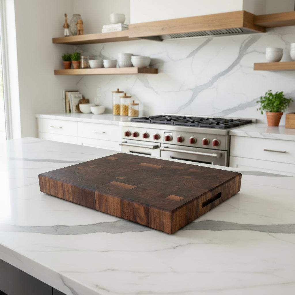 Walnut End Grain Butcher Block "The Beaumont XXL"