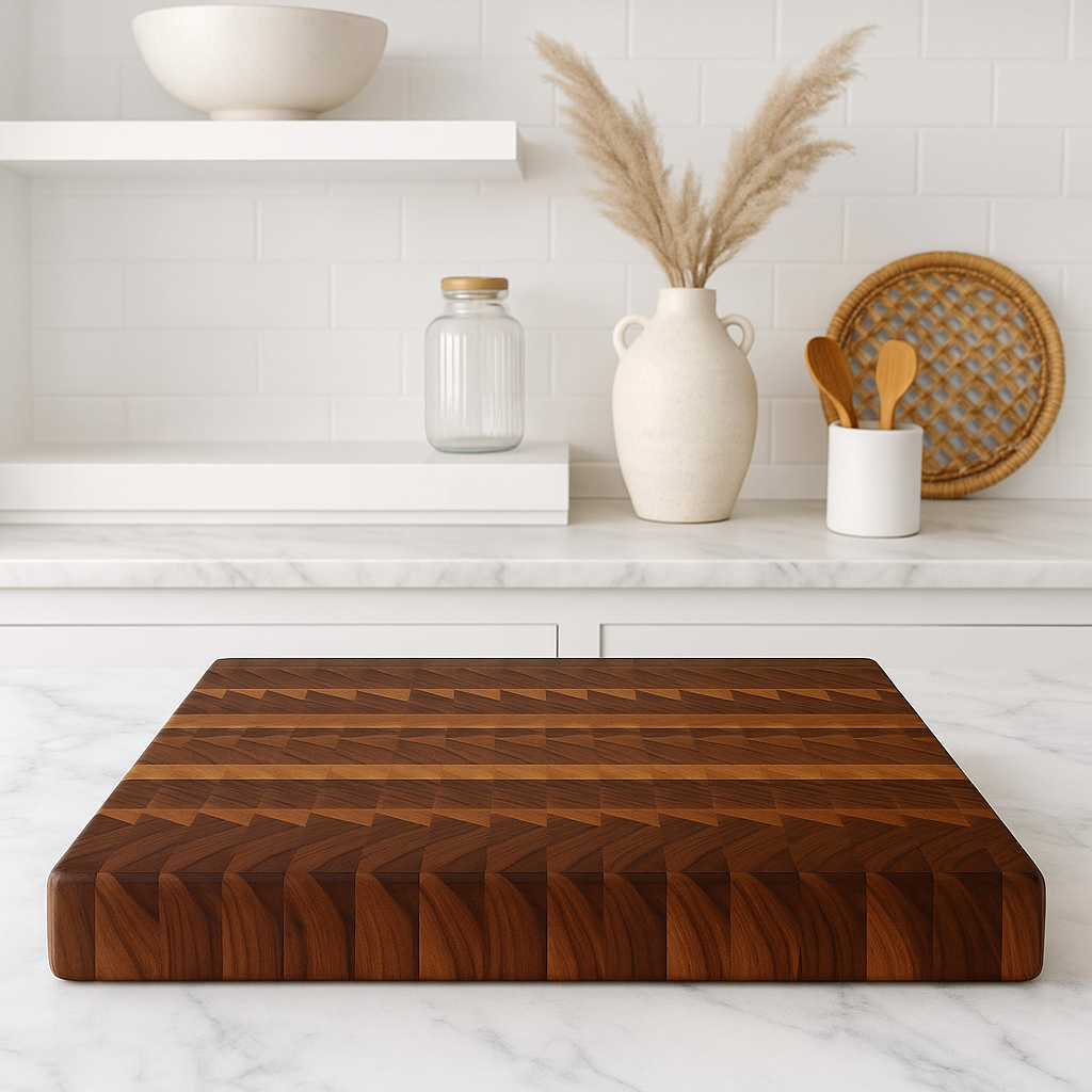 Walnut End Grain Cutting Board "The Hawthorne"