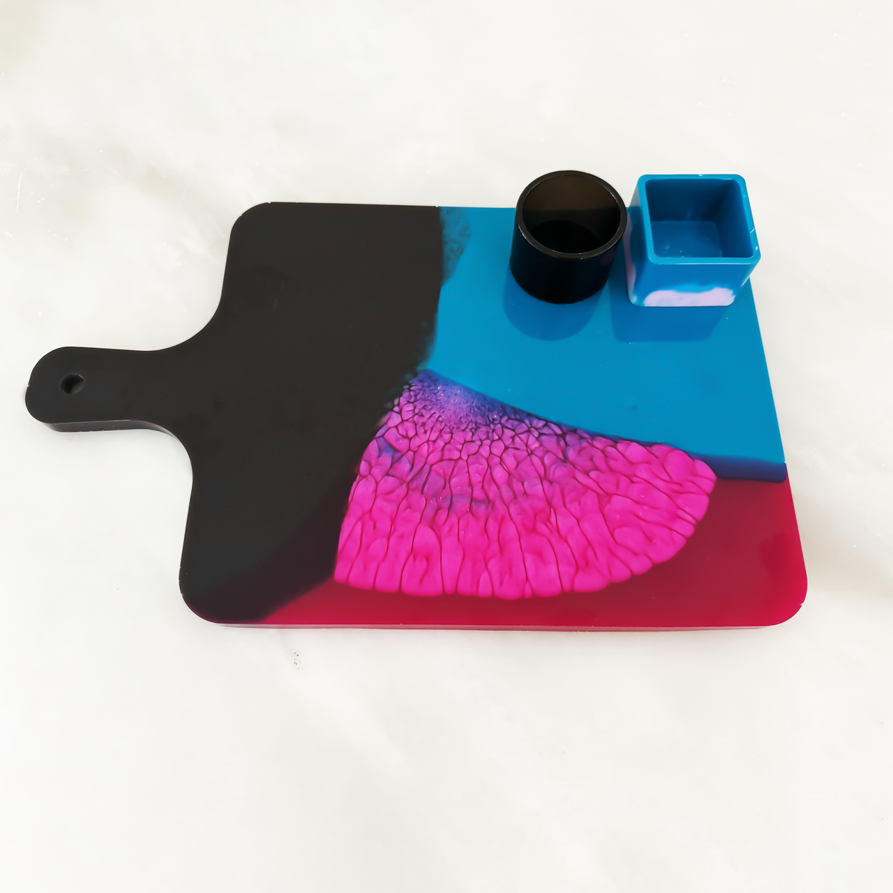 Blue + Pink Resin Charcuterie Board