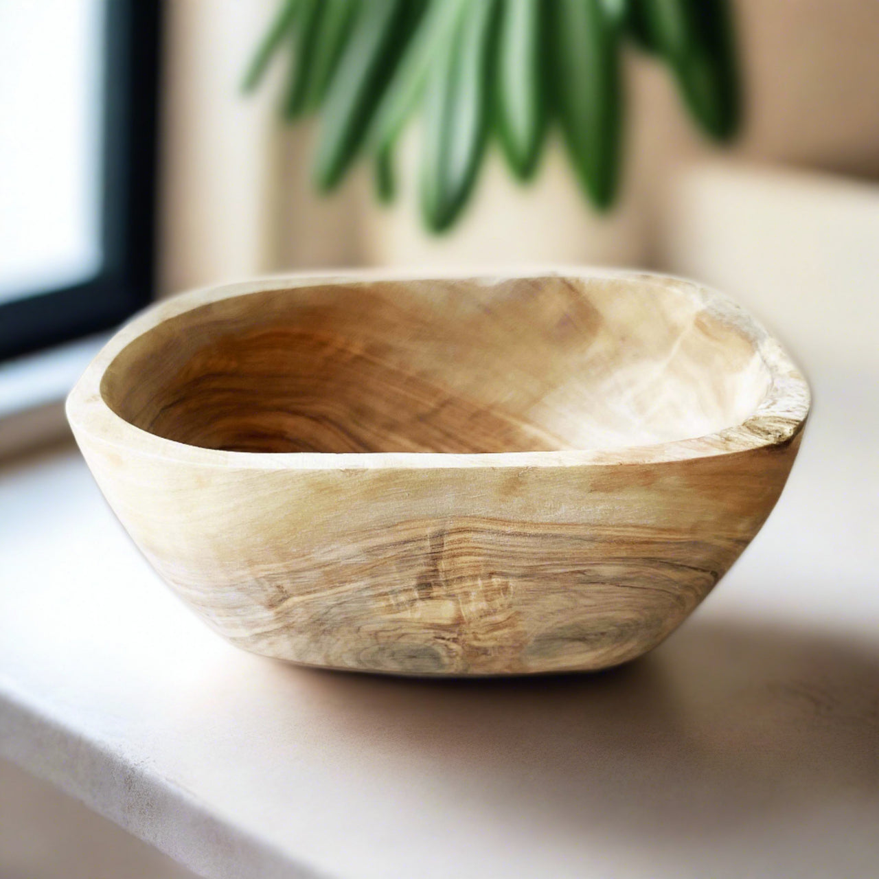 Small Bleached Olive Wood Bowl