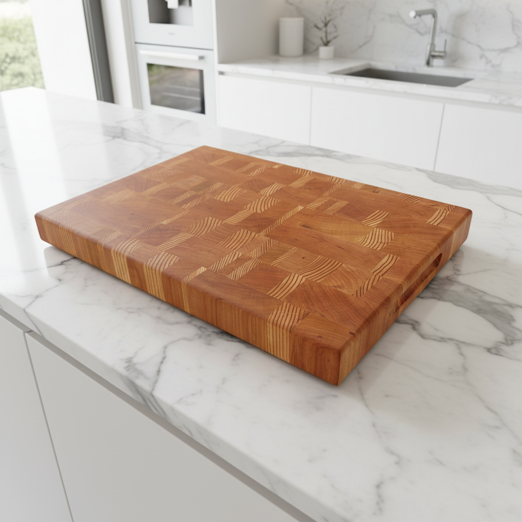 Cherry + Larch Wood End Grain Cutting Board "The Harper"