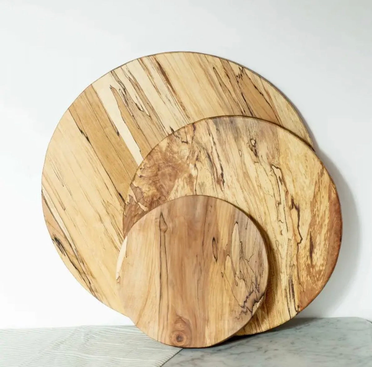 15” Spalted Maple Round Charcuterie Board