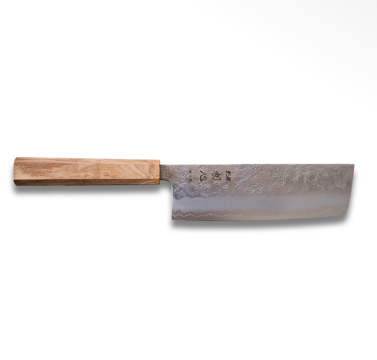 Hatsukokoro Ginrei Silver 3 Nashiji Nakiri 170mm — Olive Wood Handle
