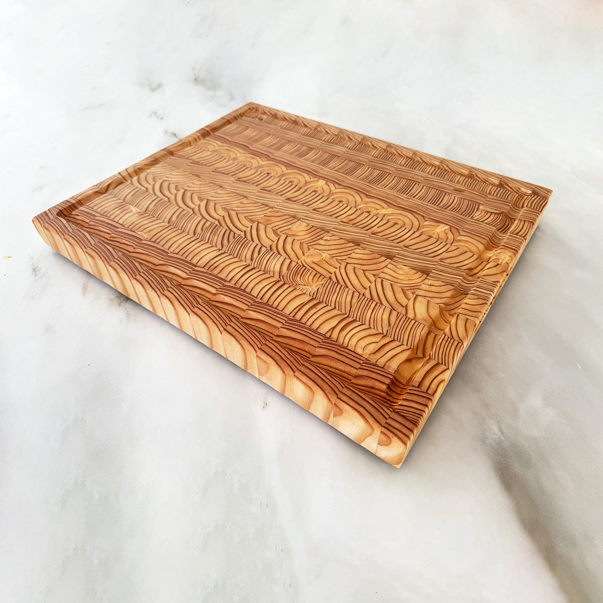 Larch Wood End Grain Cutting Board "The Foxbar"