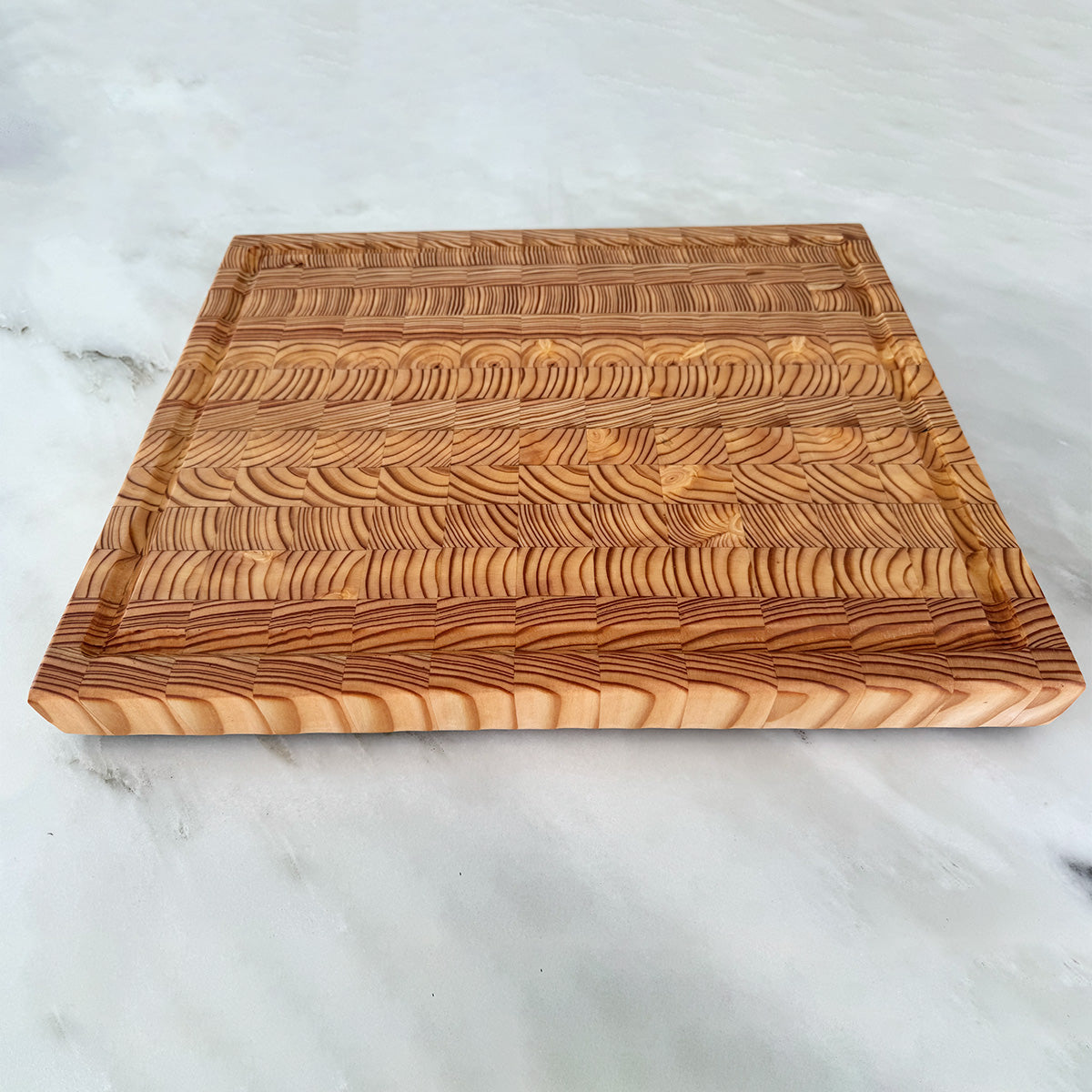 Larch Wood End Grain Cutting Board "The Foxbar"