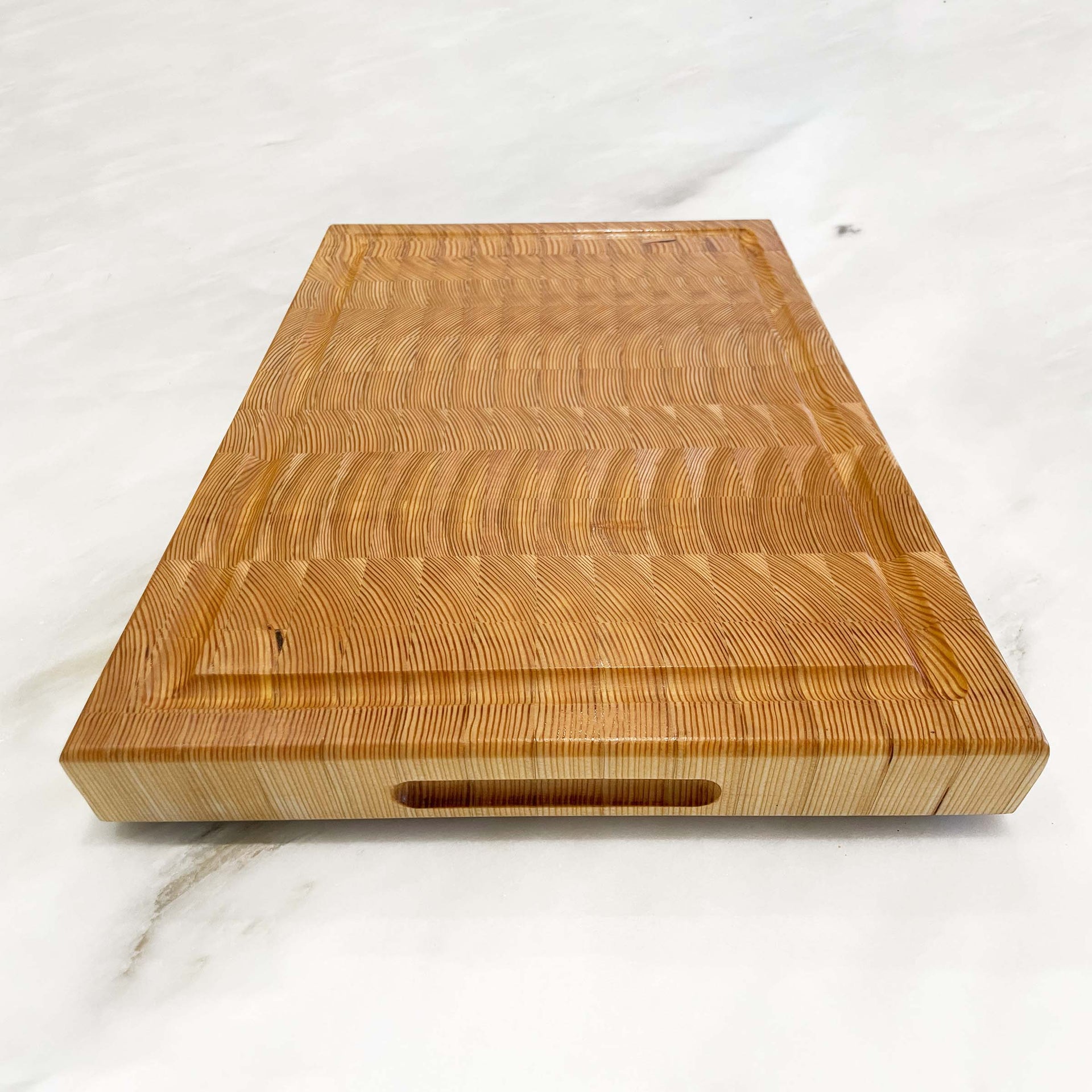 Larch Wood End Grain Cutting Board "The Foxbar"