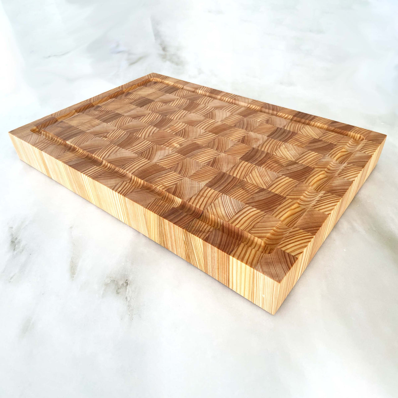 Larchwood + Cypress End Grain Cutting Board "The Dunloe"