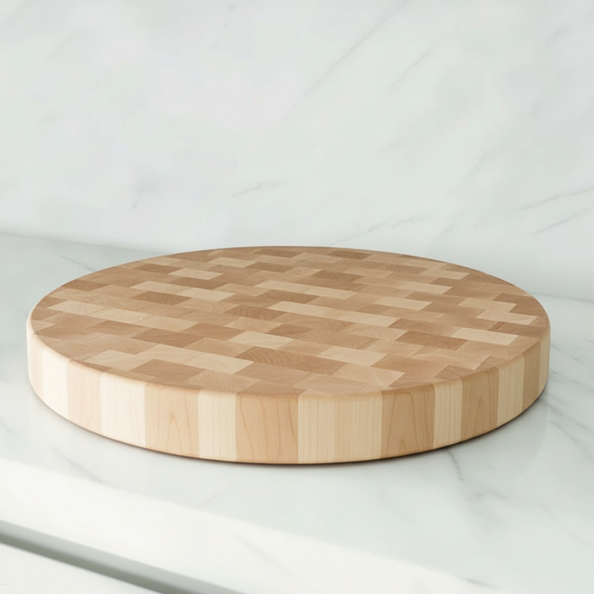 Round End Grain Cutting Board