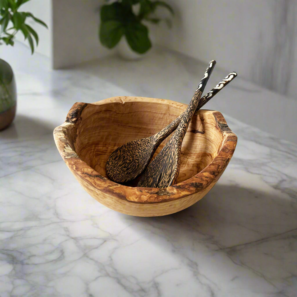 Olive Wood Salad Bowl