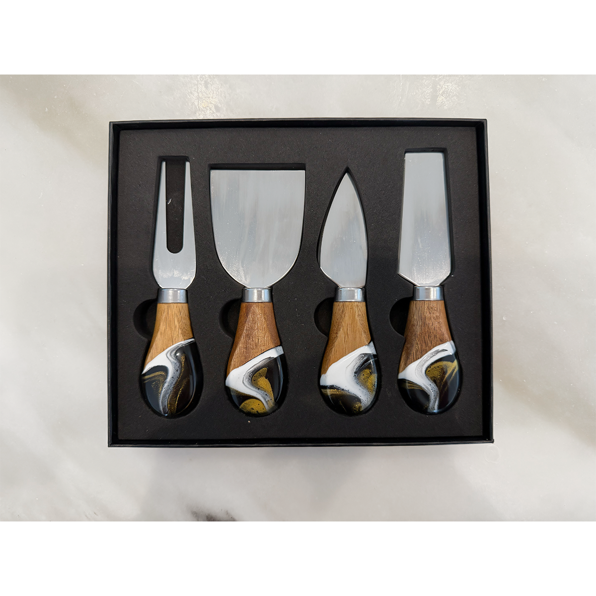 Resin Coated Cheese Knives- Set of 4
