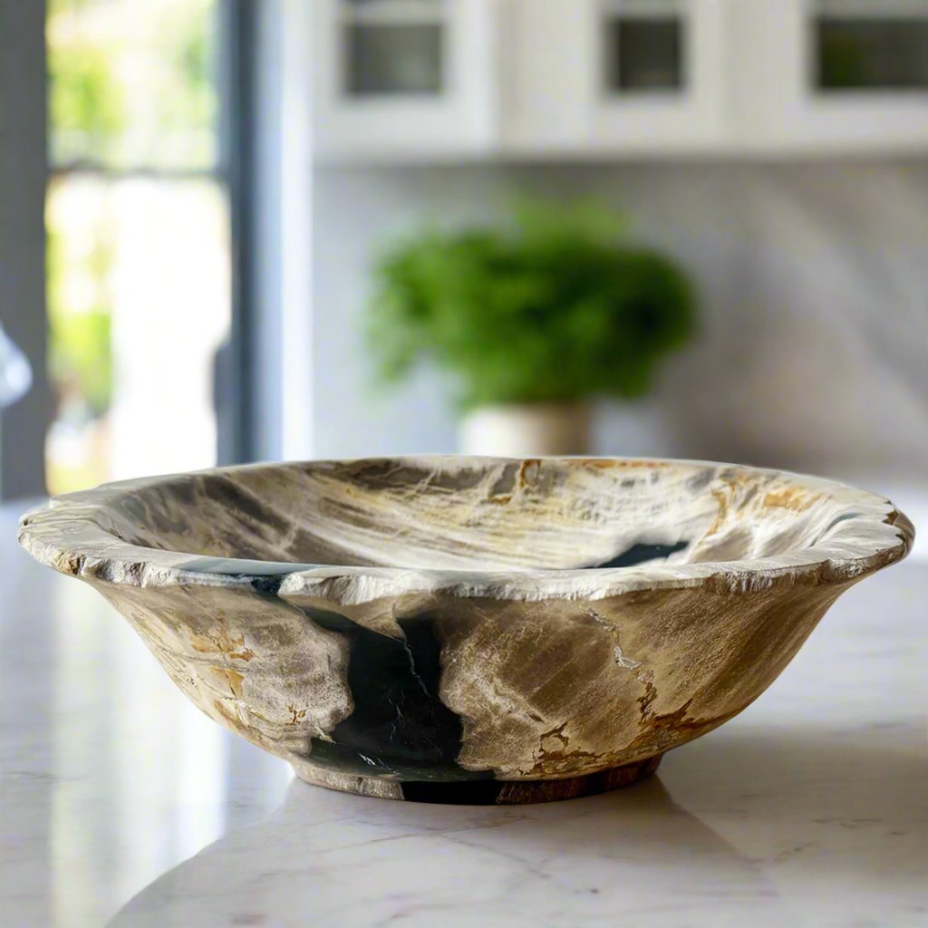 12" Petrified Wood Bowl