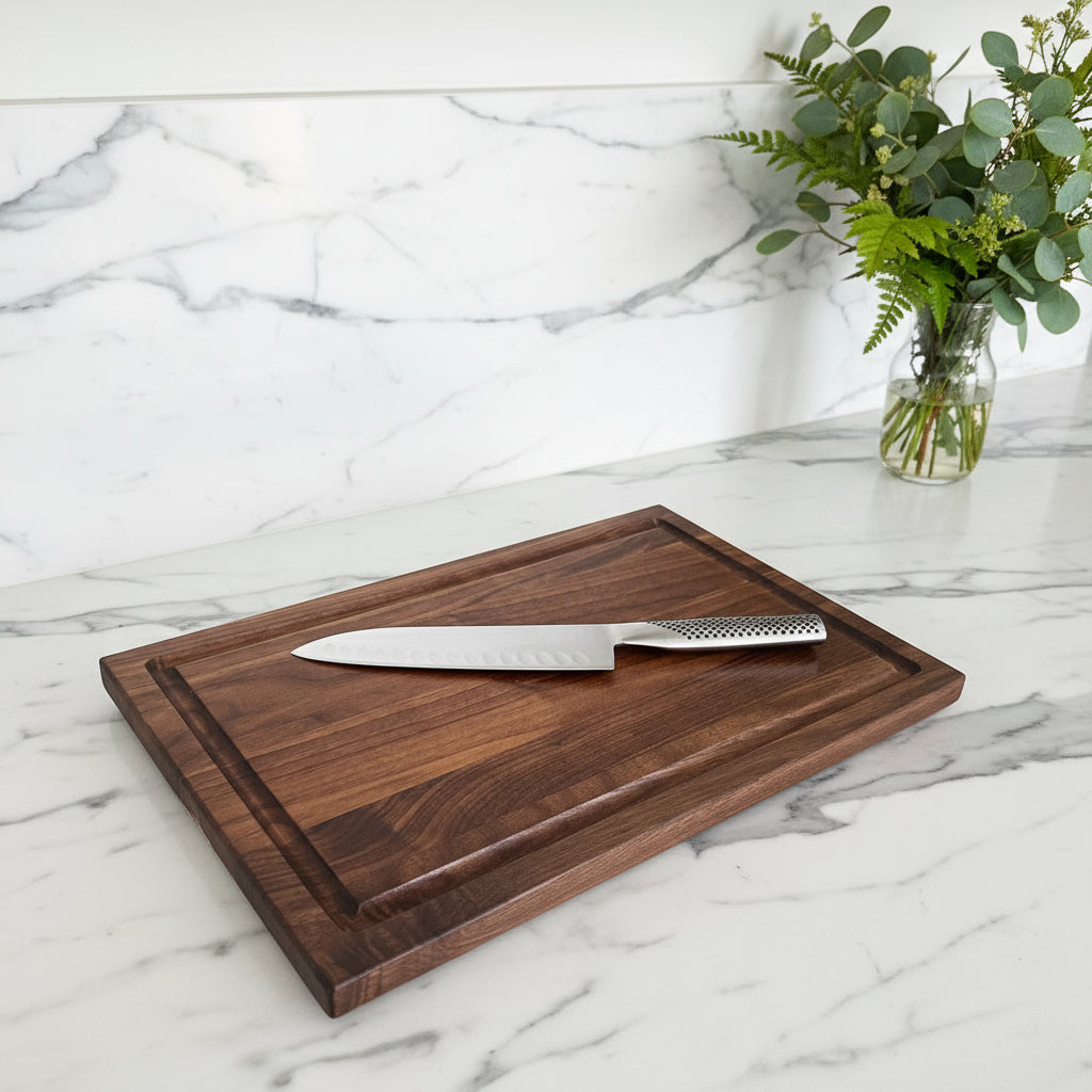 Walnut Edge Grain Cutting Board "The Roxborough Thin"