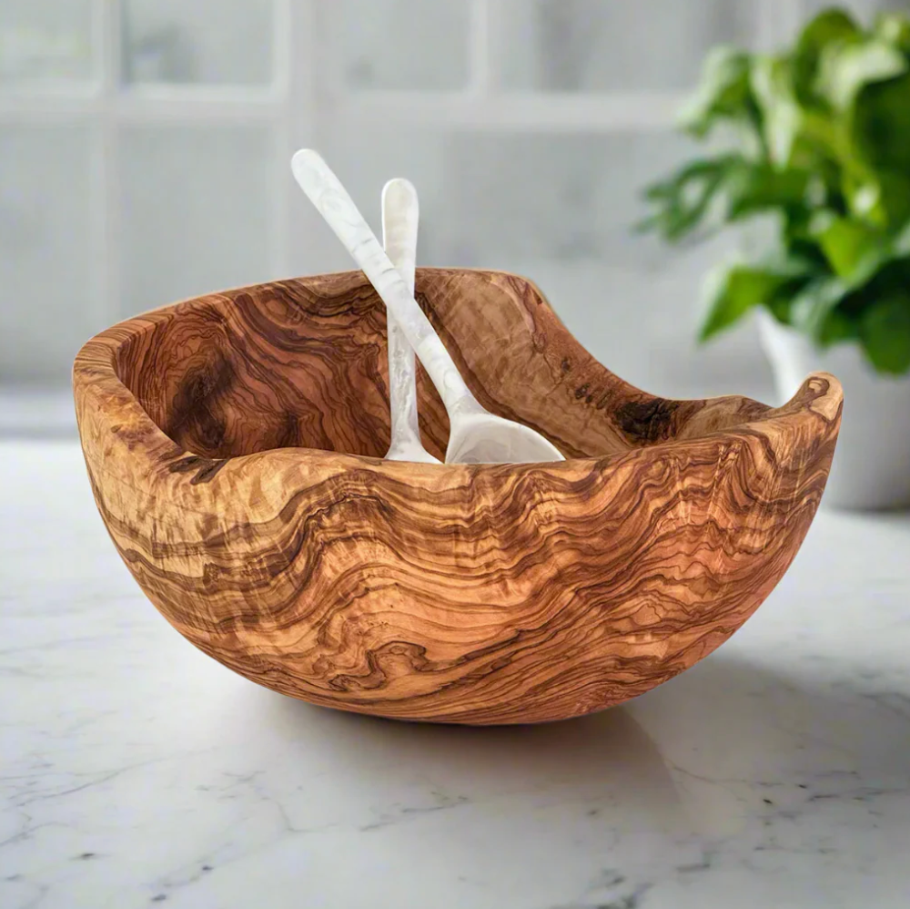 13" Olive Wood Salad Bowl