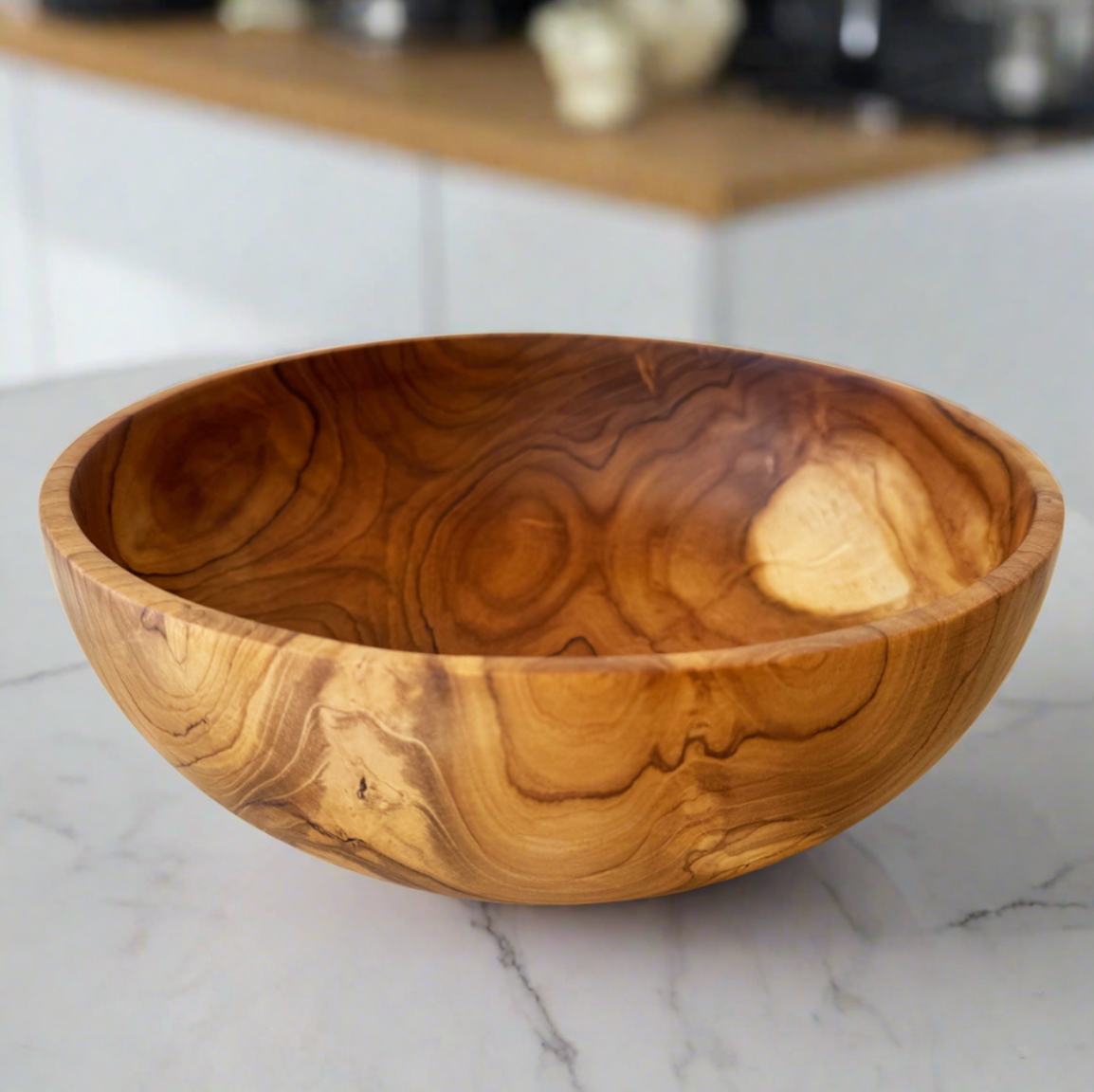 12" Teak Salad Bowl
