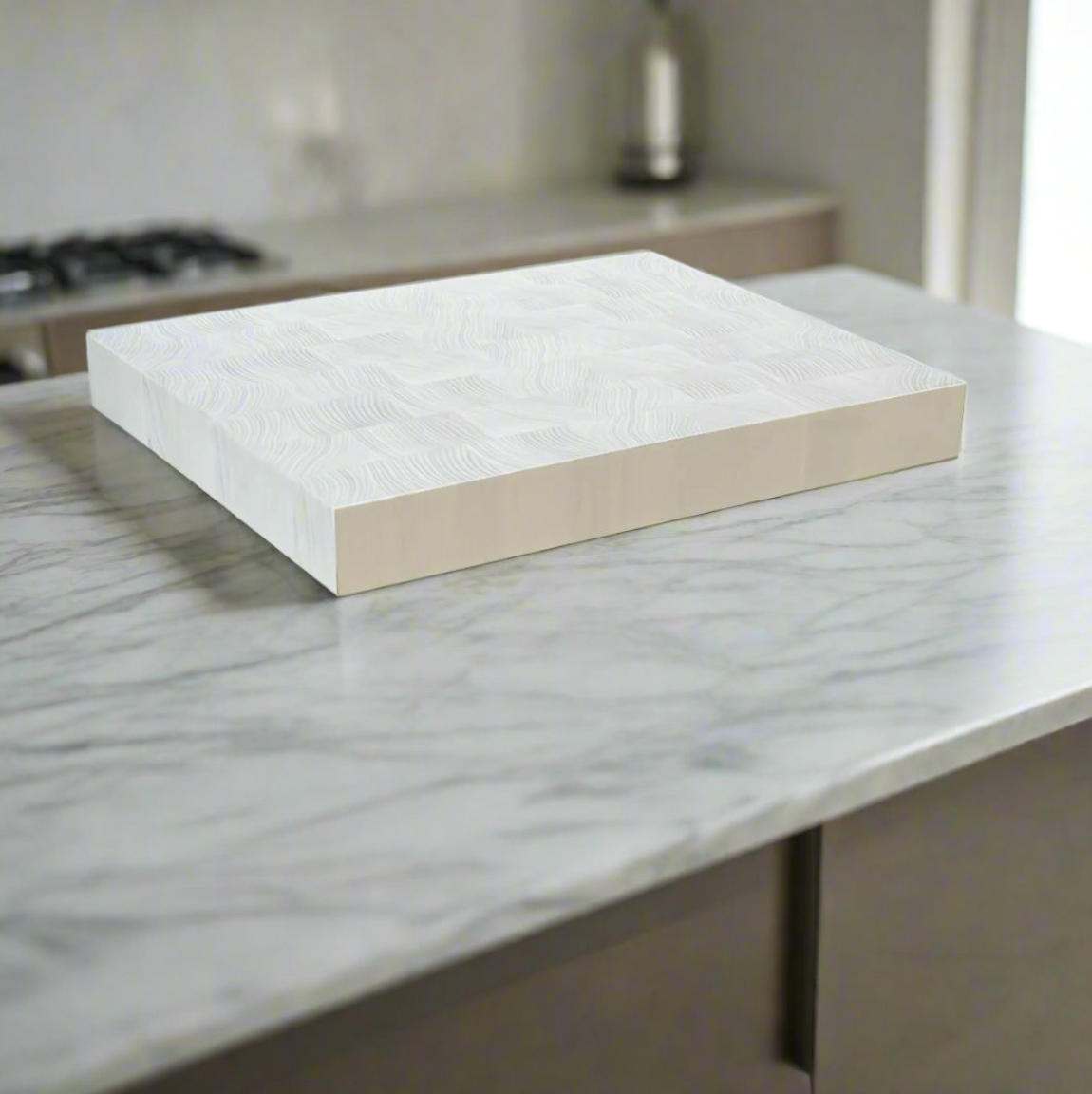 Bleached Maple End Grain Butcher Block "The Hazelton XL"