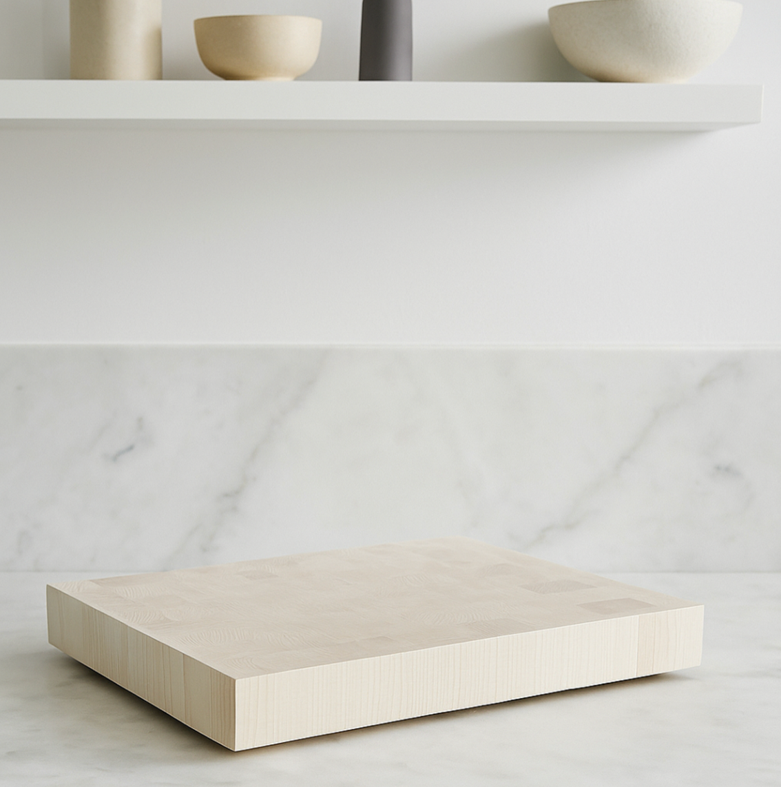 Bleached Maple End Grain Butcher Block "The Hazelton"