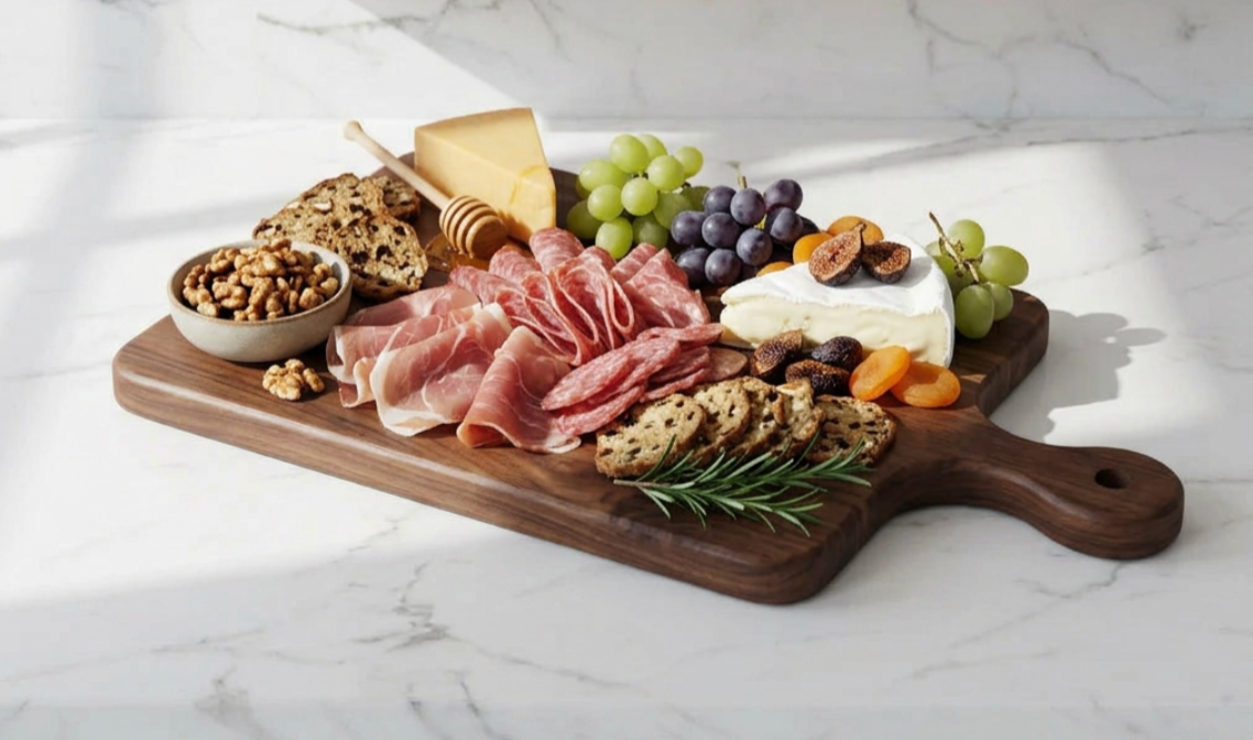 Walnut Charcuterie Board + Cutting Board with Handle