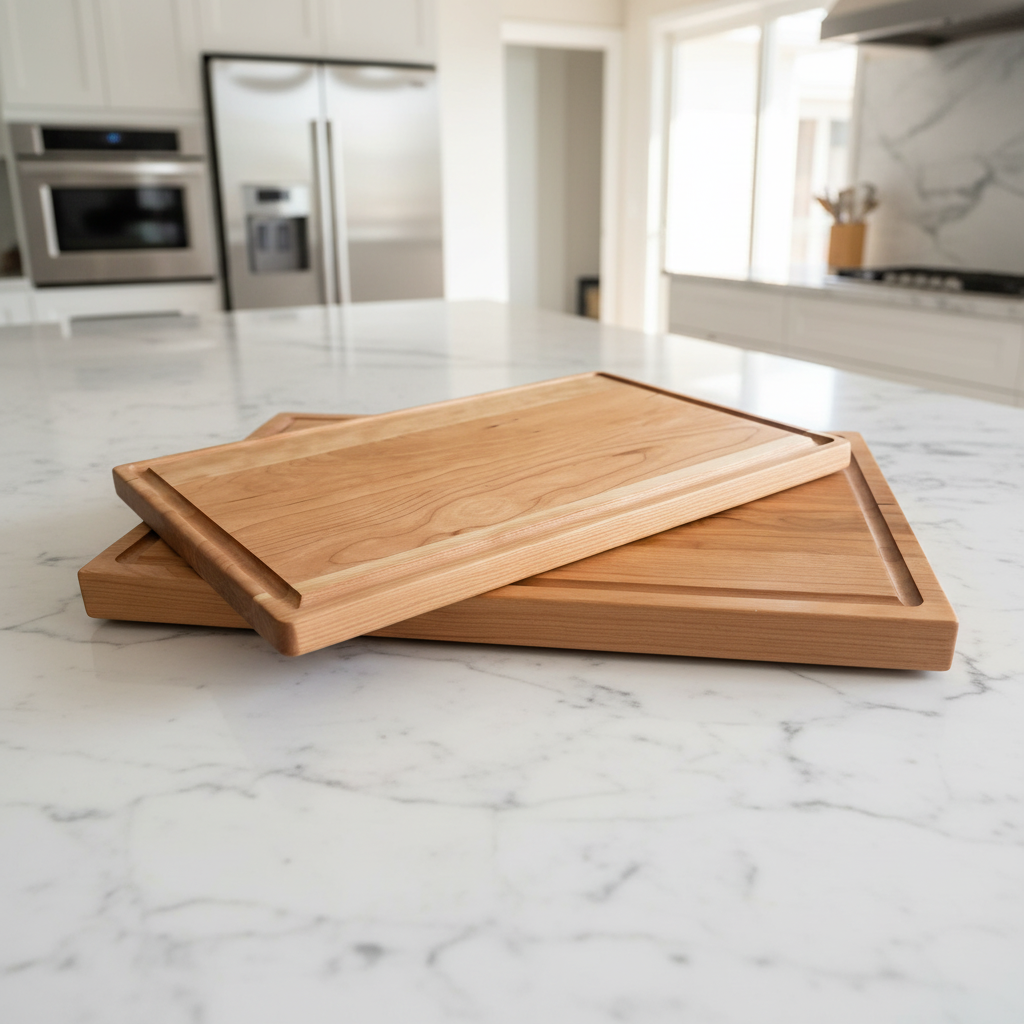 Set Of Two Cherry Edge Grain Boards "The Danforth"