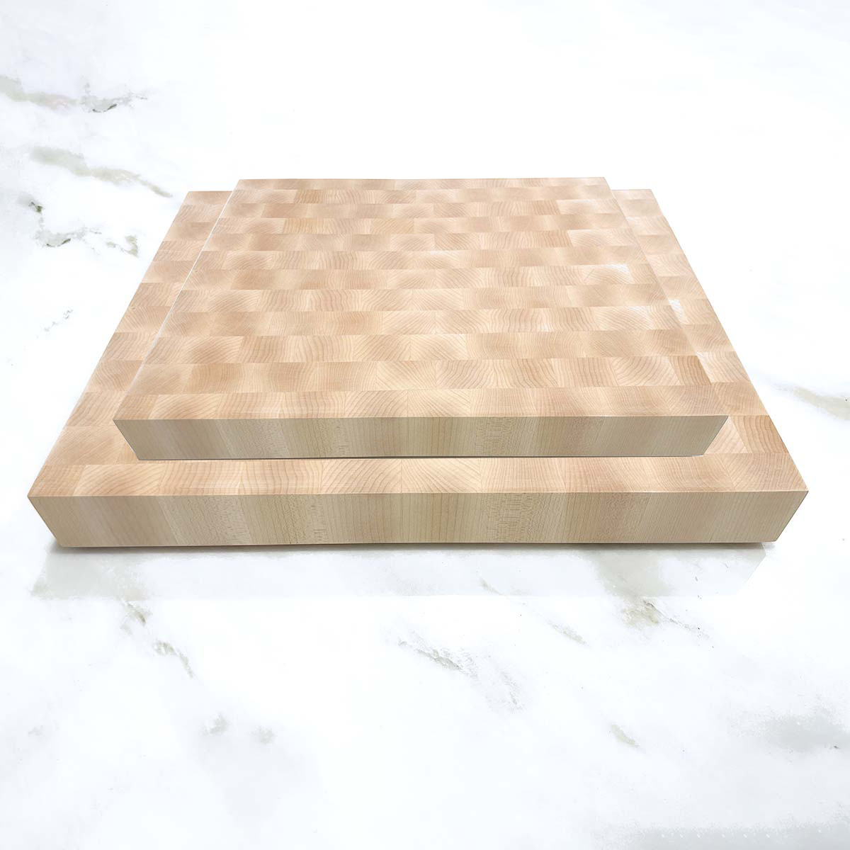 Set Of Two Maple End Grain Cutting Boards "The Belmont"