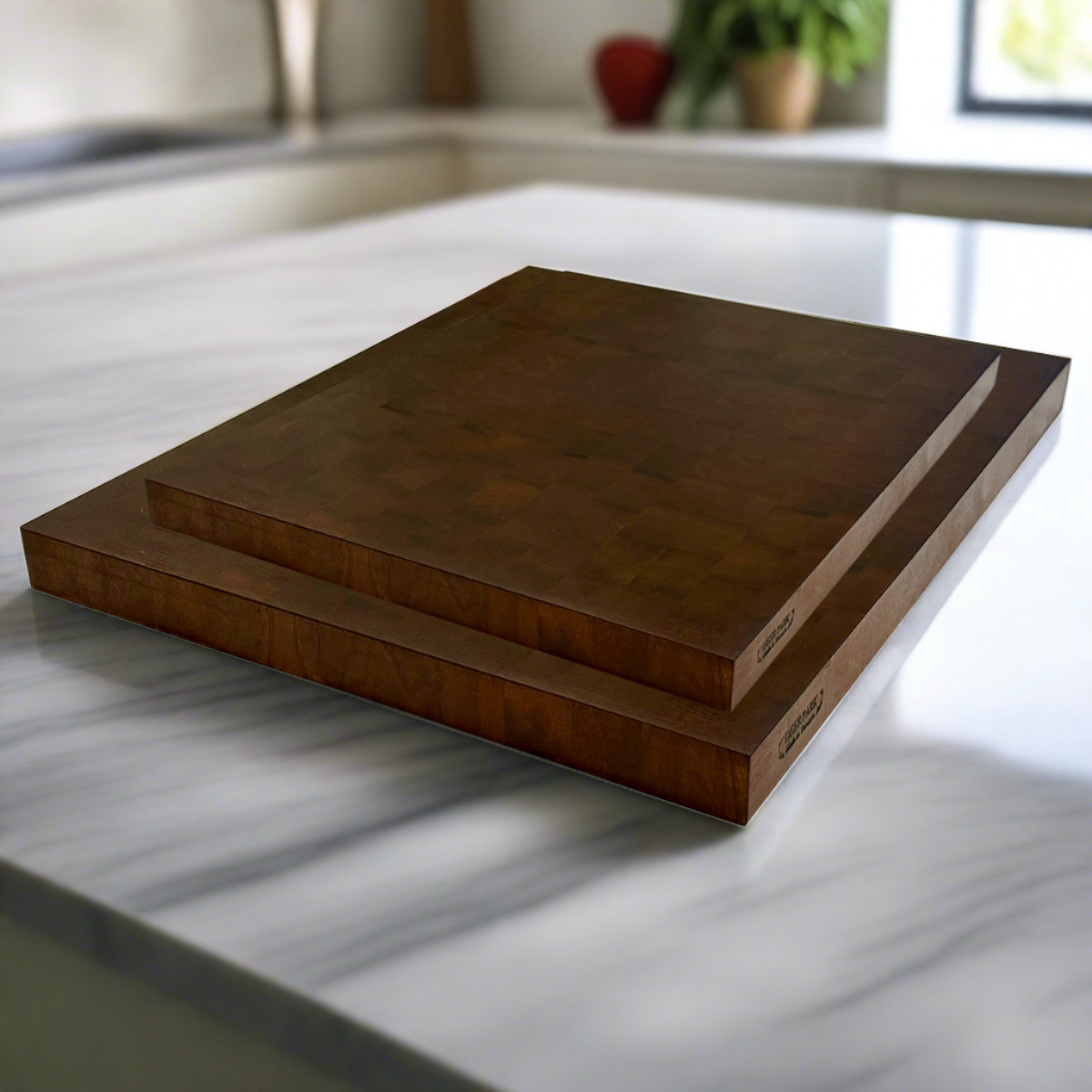 Set Of Two Toasted Maple End Grain Cutting Boards "The Rushton"
