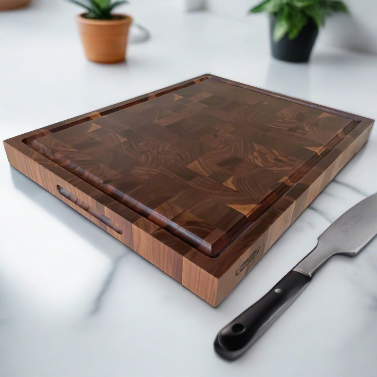 Walnut End Grain Butcher Block "The Beaumont XL"