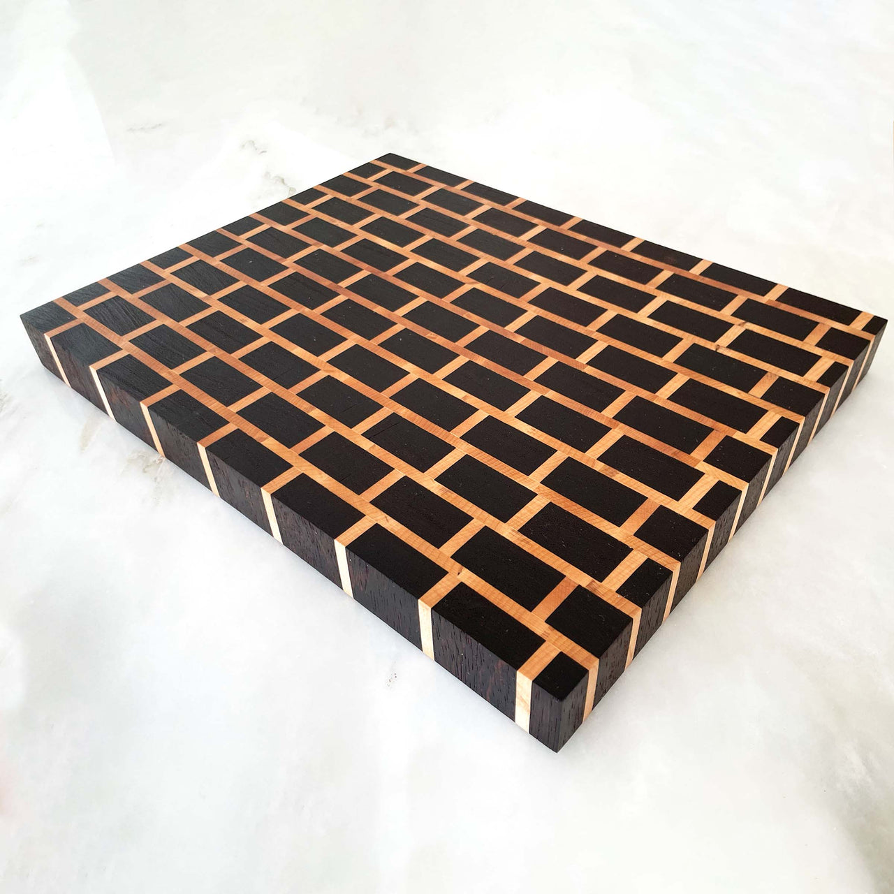 Wenge Wood + Maple End Grain Cutting Board "The Gormley" 15"L x 12"W x 1.5"H