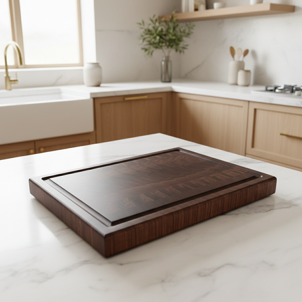 walnut end grain cutting board
