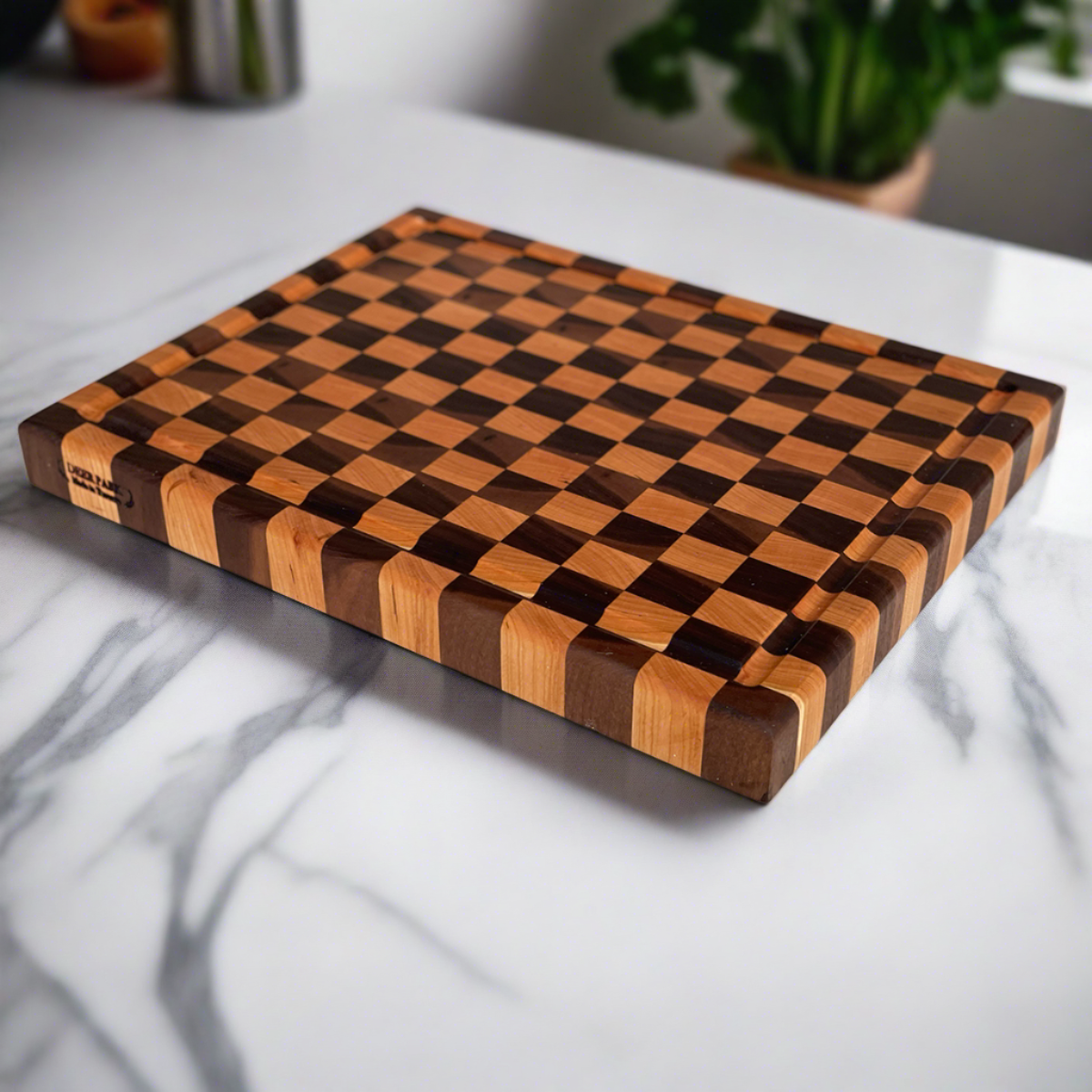 Walnut + Cherry End Grain Cutting Board "The Highland"