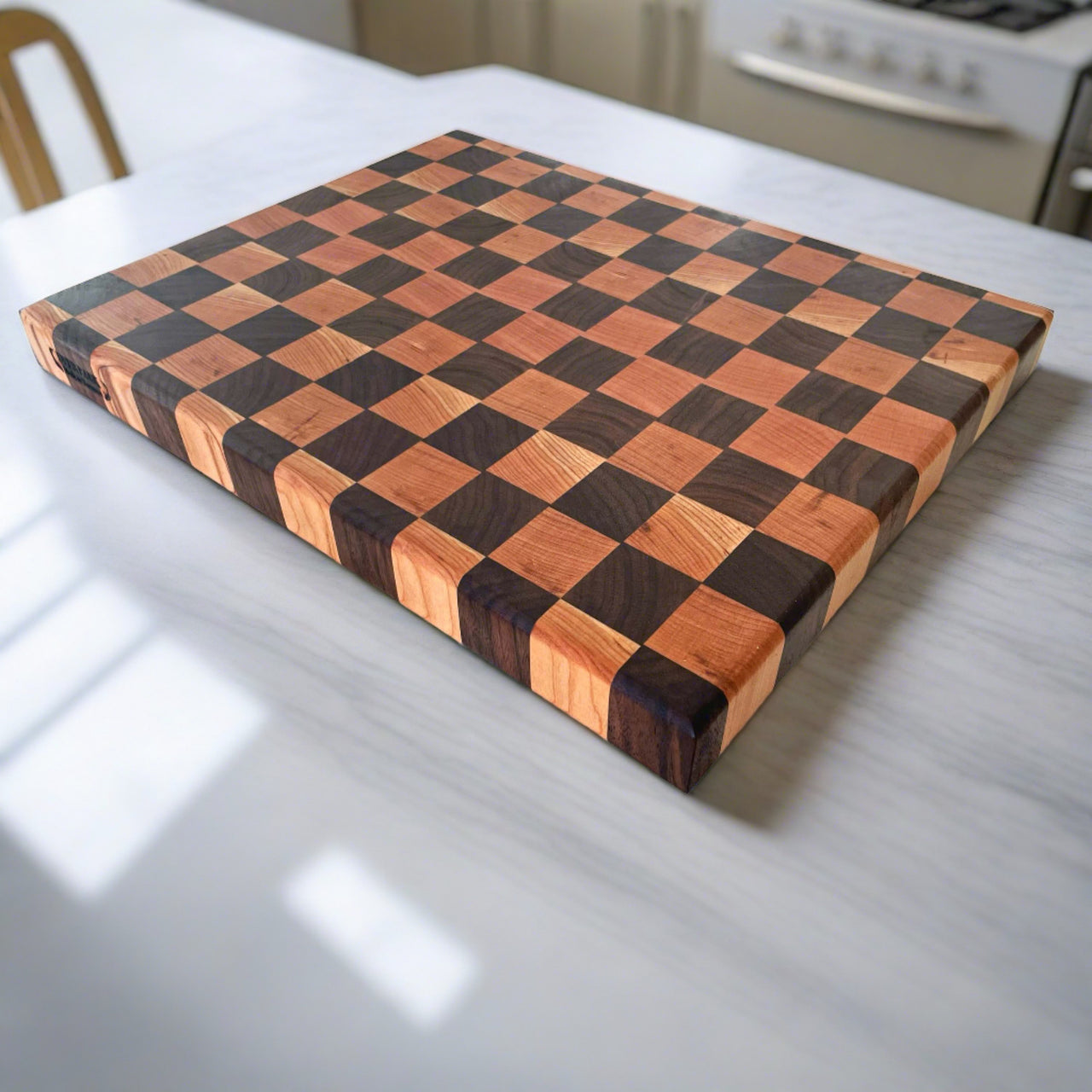 Walnut + Cherry End Grain Cutting Board "The Highland"