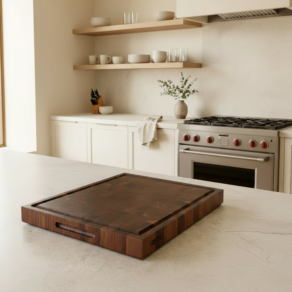 Walnut End Grain Butcher Block Cutting Board "The Beaumont XL"