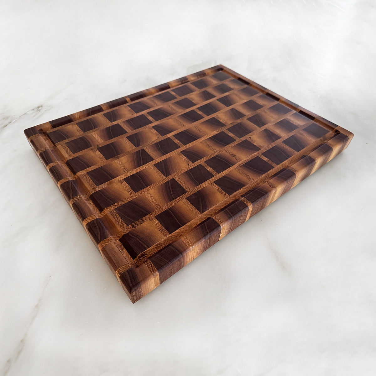 Walnut + White Oak End Grain Brick Cutting Board "The Balmoral"