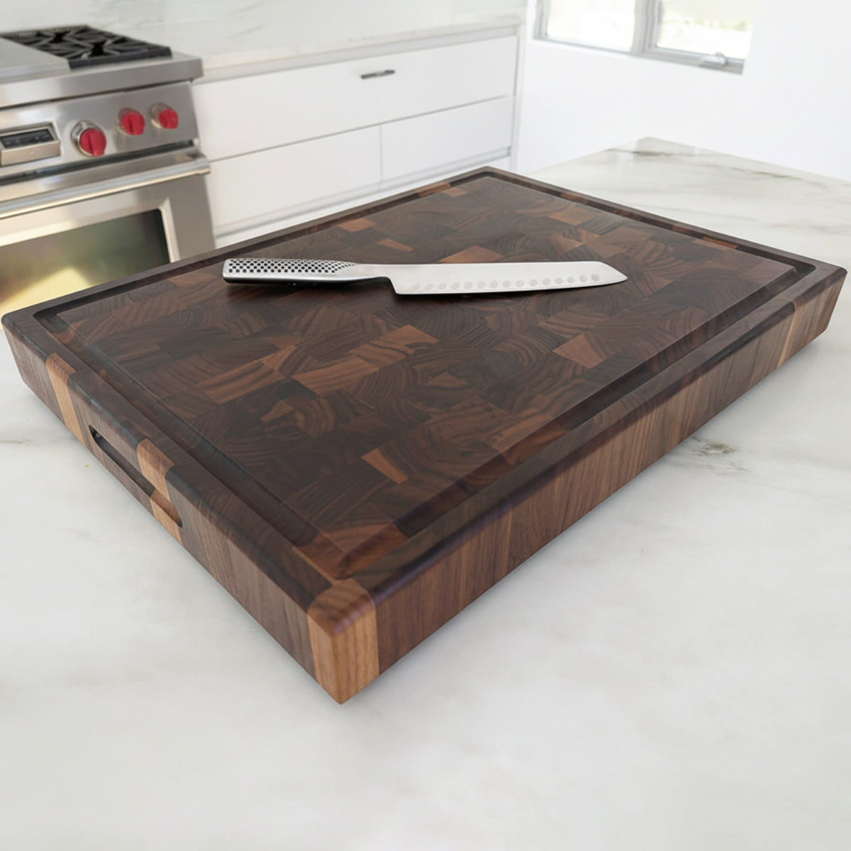 Walnut End Grain Butcher Block "The Beaumont XXL"