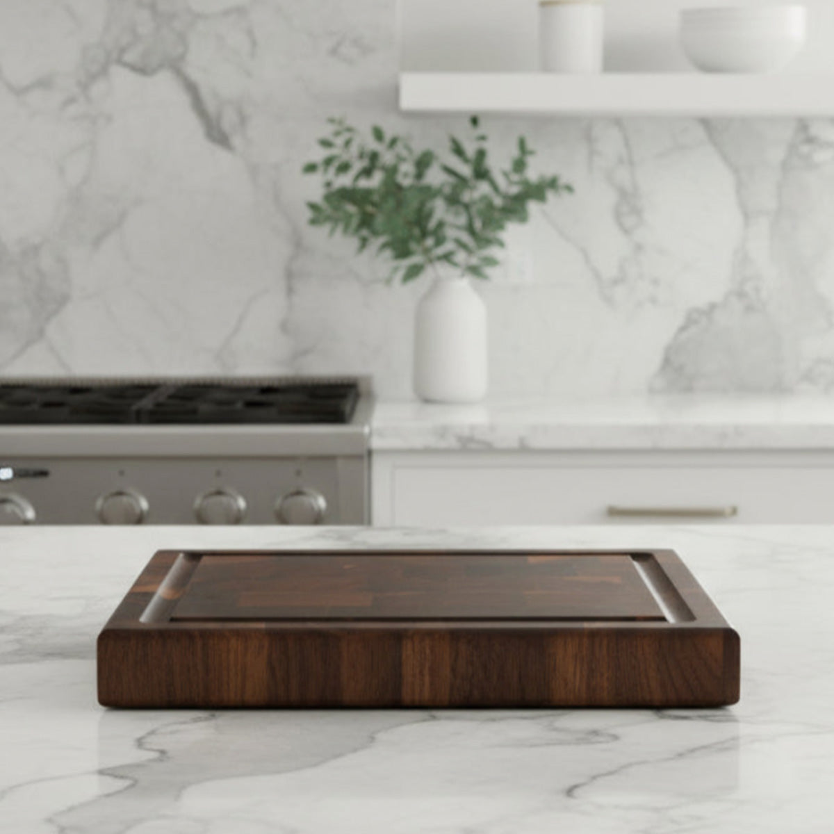 Walnut End Grain Cutting Board "The Beaumont" 12"