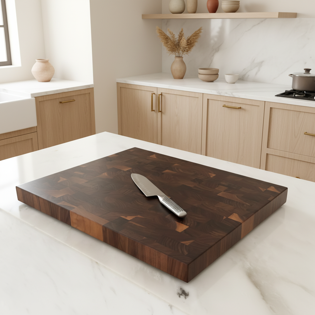Walnut End Grain Butcher Block Cutting Board "The Beaumont XL"