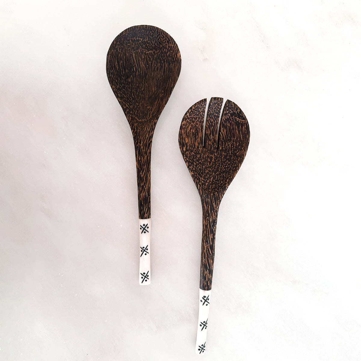 Black Palm Salad Servers