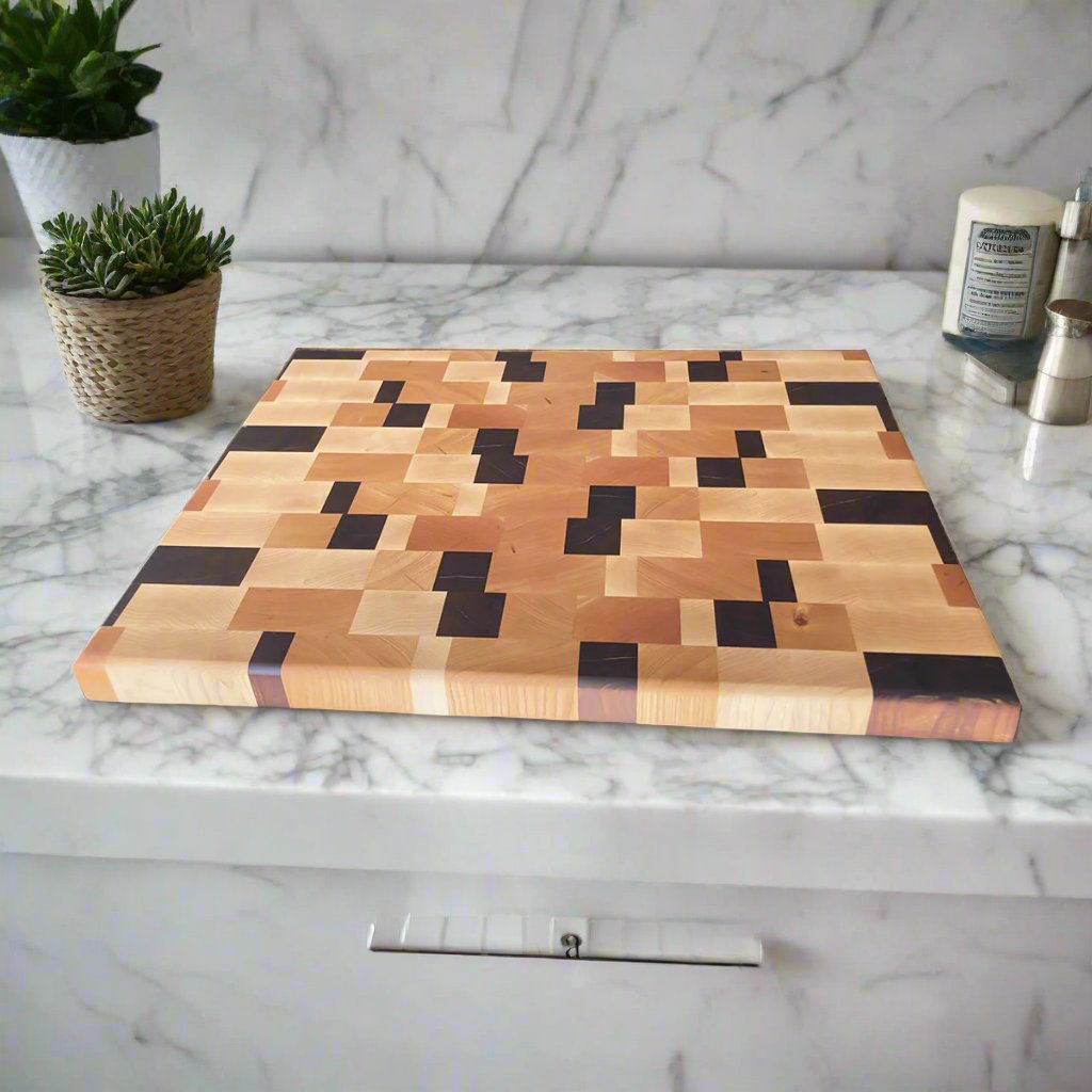 Walnut + Maple + Cherry Chaos Cutting Board