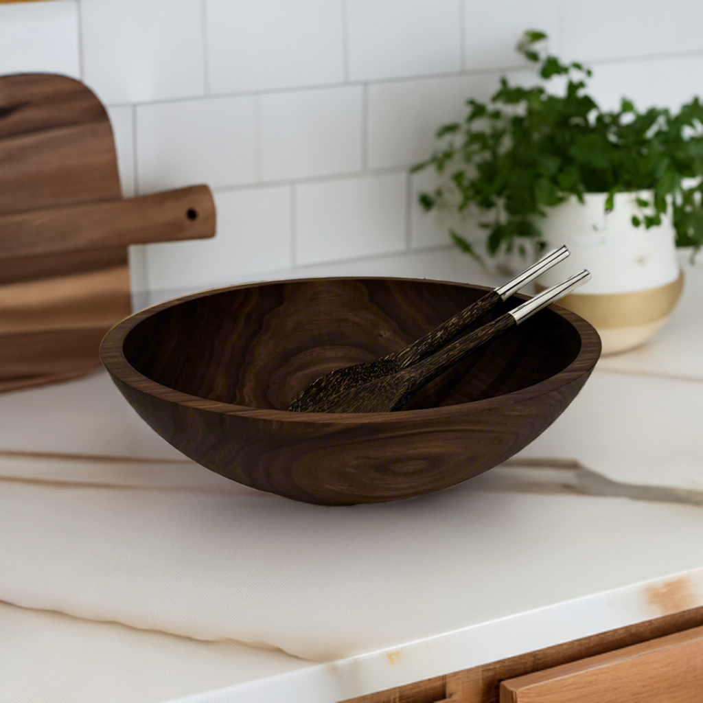 15" Walnut Salad Bowl
