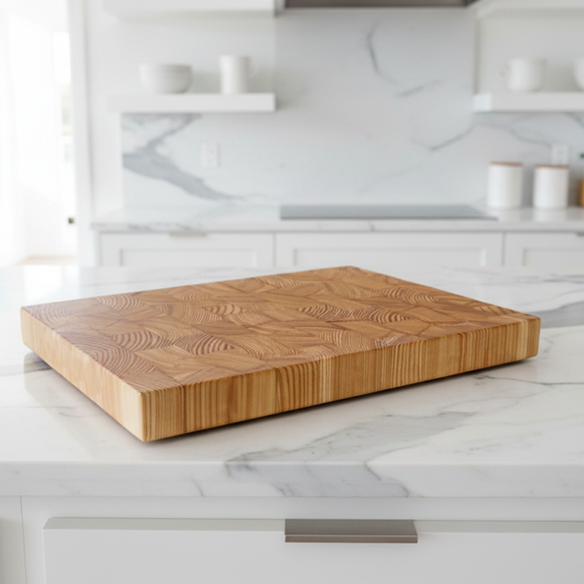 Larch Wood End Grain Chaos Cutting Board