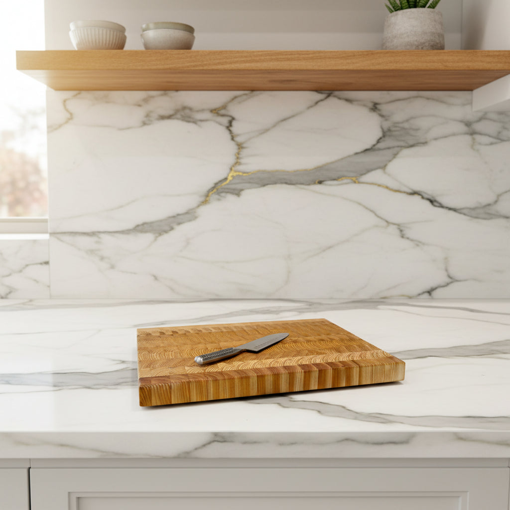 Larch Wood End Grain Cutting Board "The Foxbar" (3 Sizes)