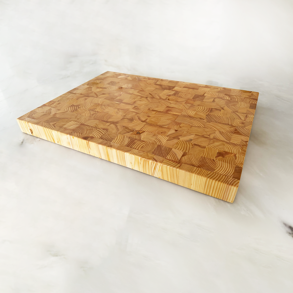 Larch Wood End Grain Chaos Cutting Board