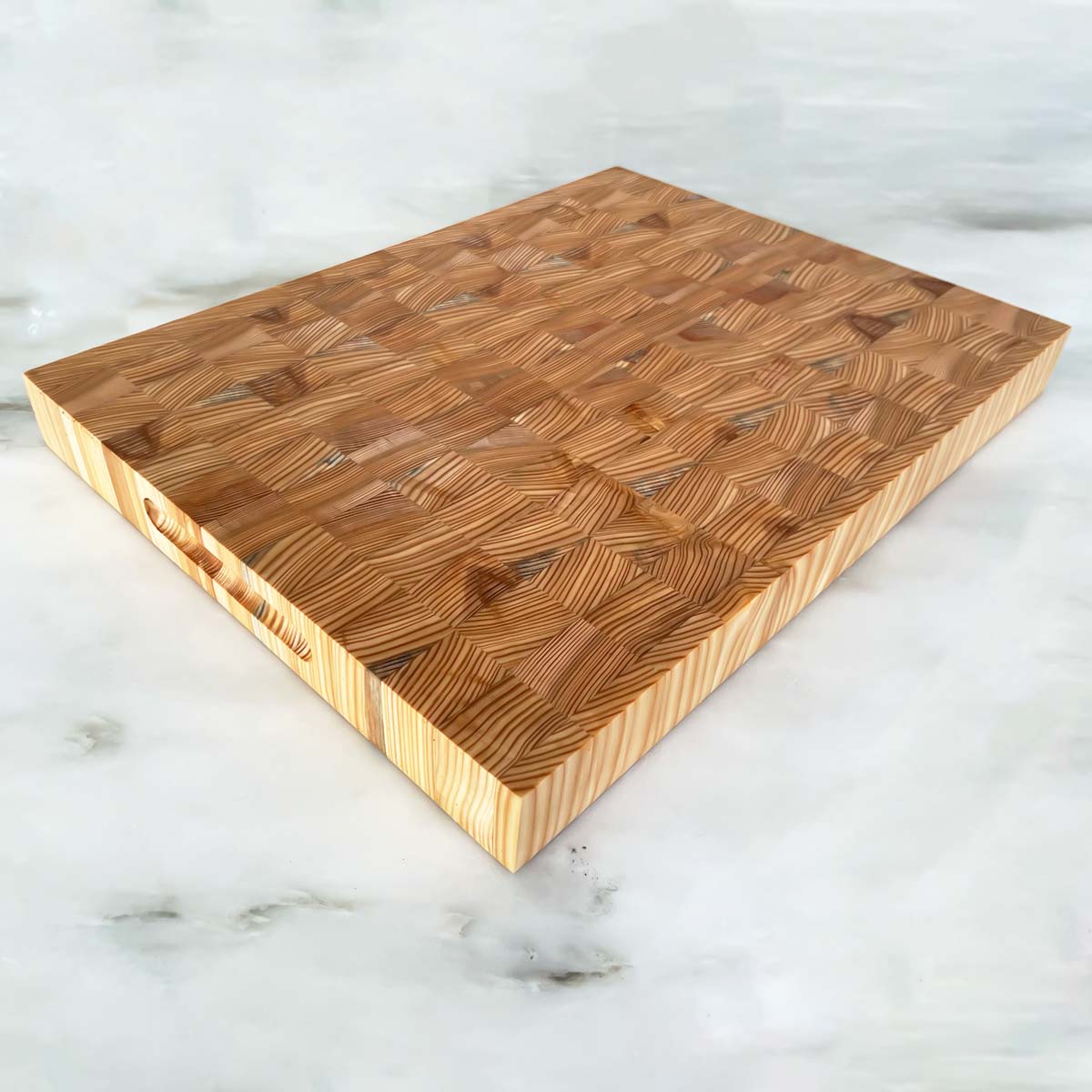 Larch Wood + Cypress End Grain Cutting Board "The Dunloe"