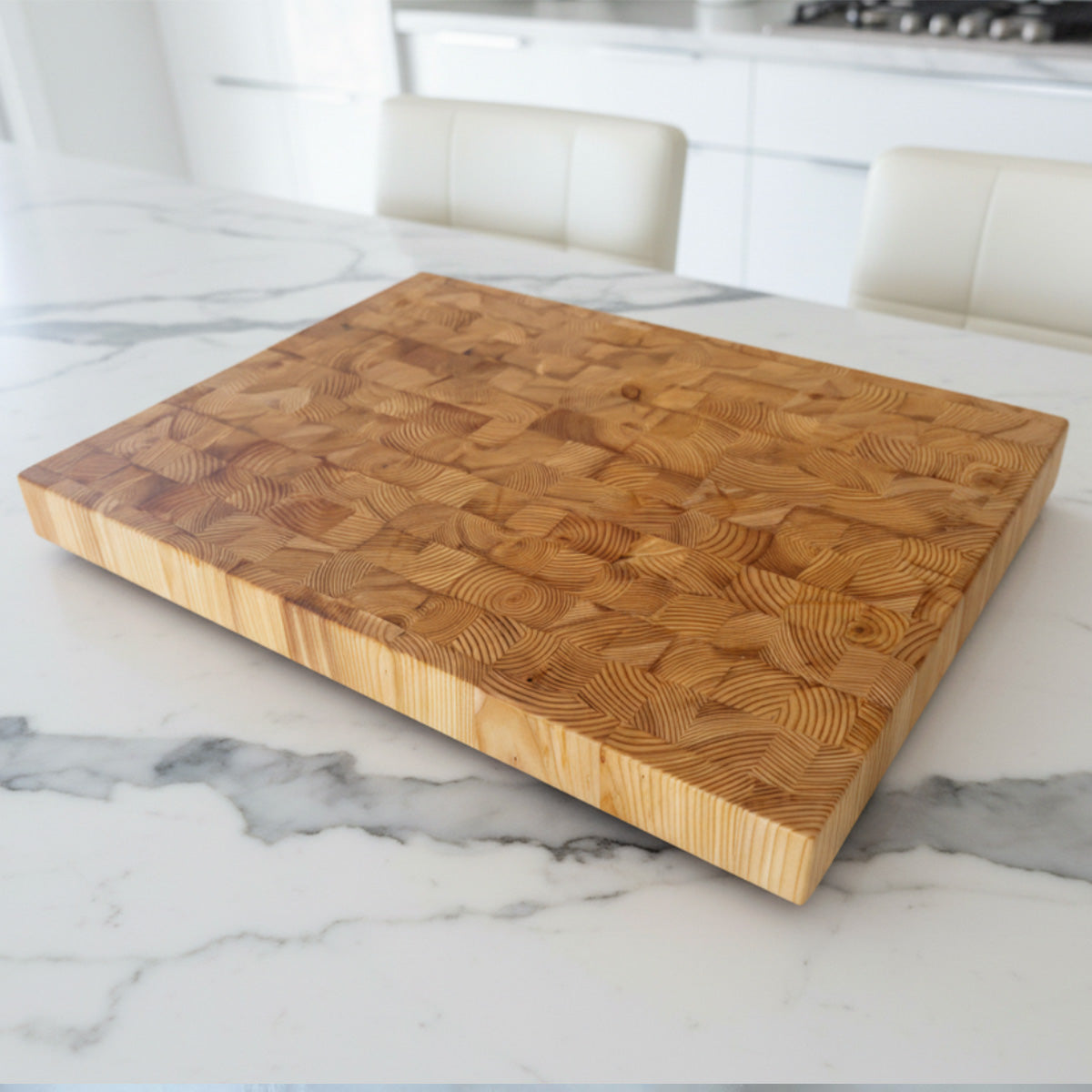 Larch Wood End Grain Chaos Cutting Board