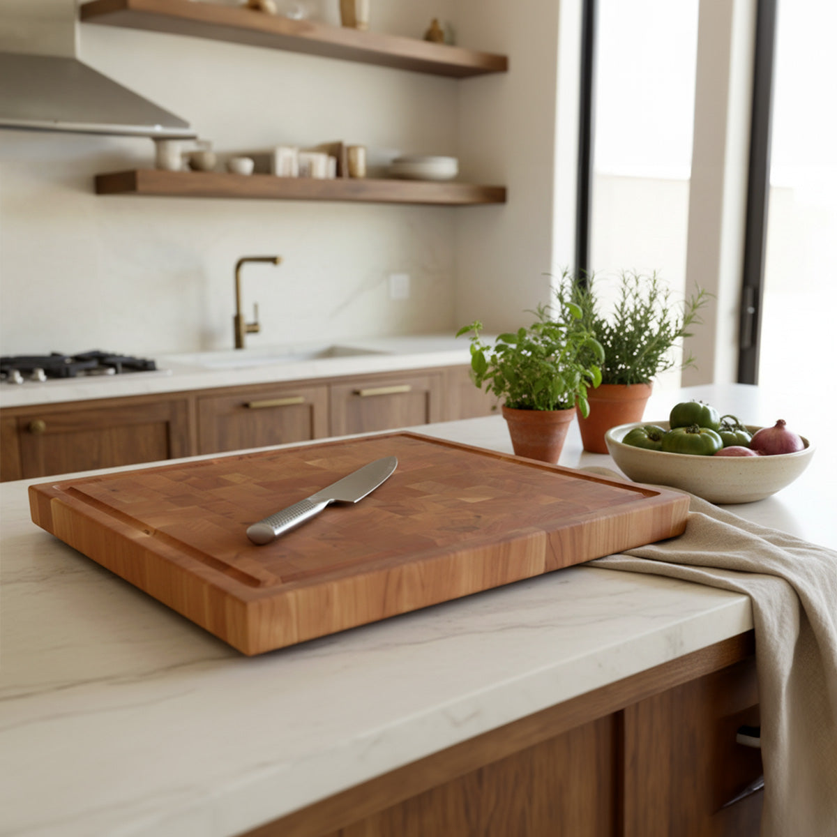 Cherry End Grain Cutting Board "The Price XL" 20"L x 15"W x 1.5"H