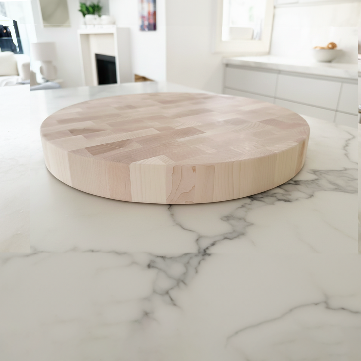 Round End Grain Cutting Board
