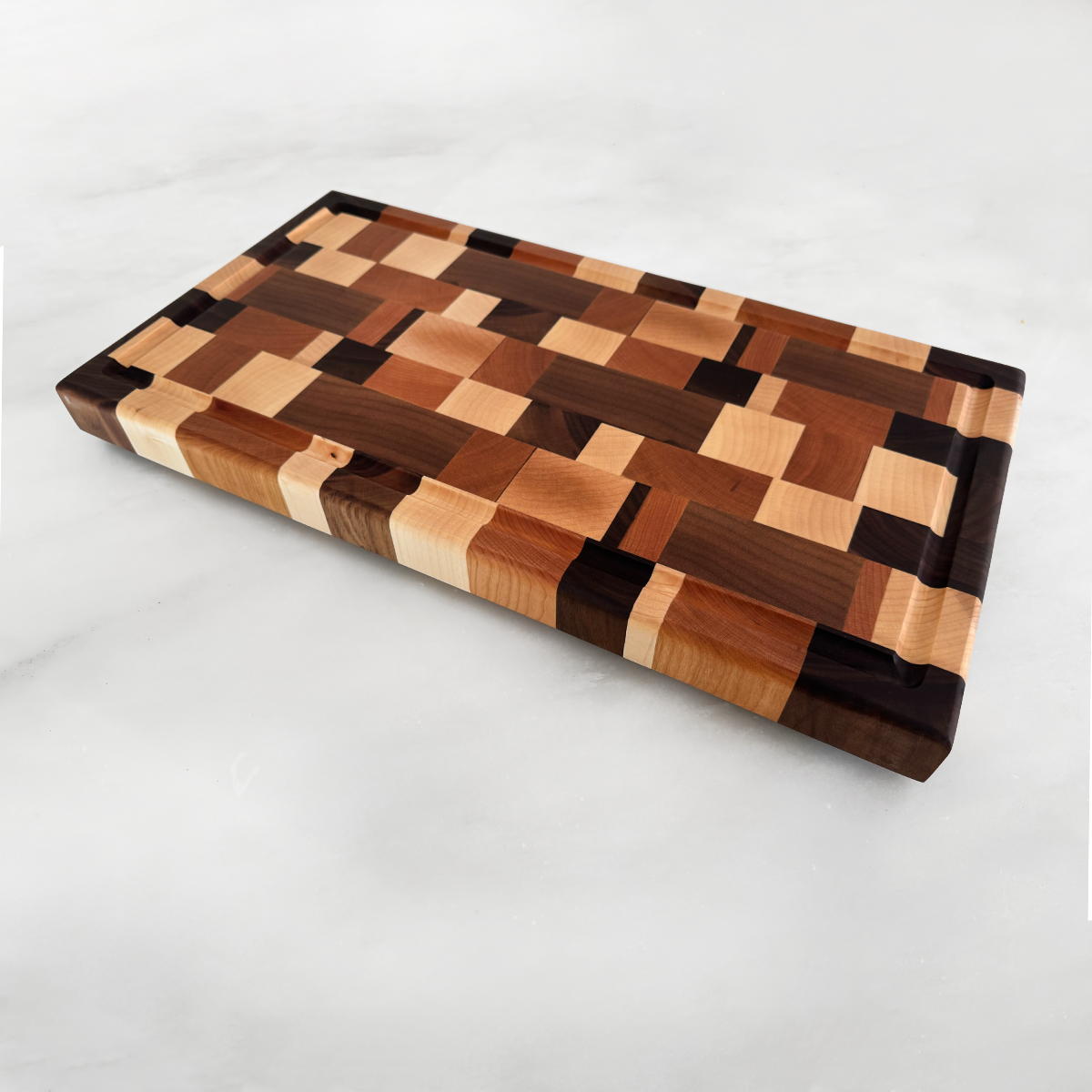 Walnut + Maple + Cherry Chaos Cutting Board