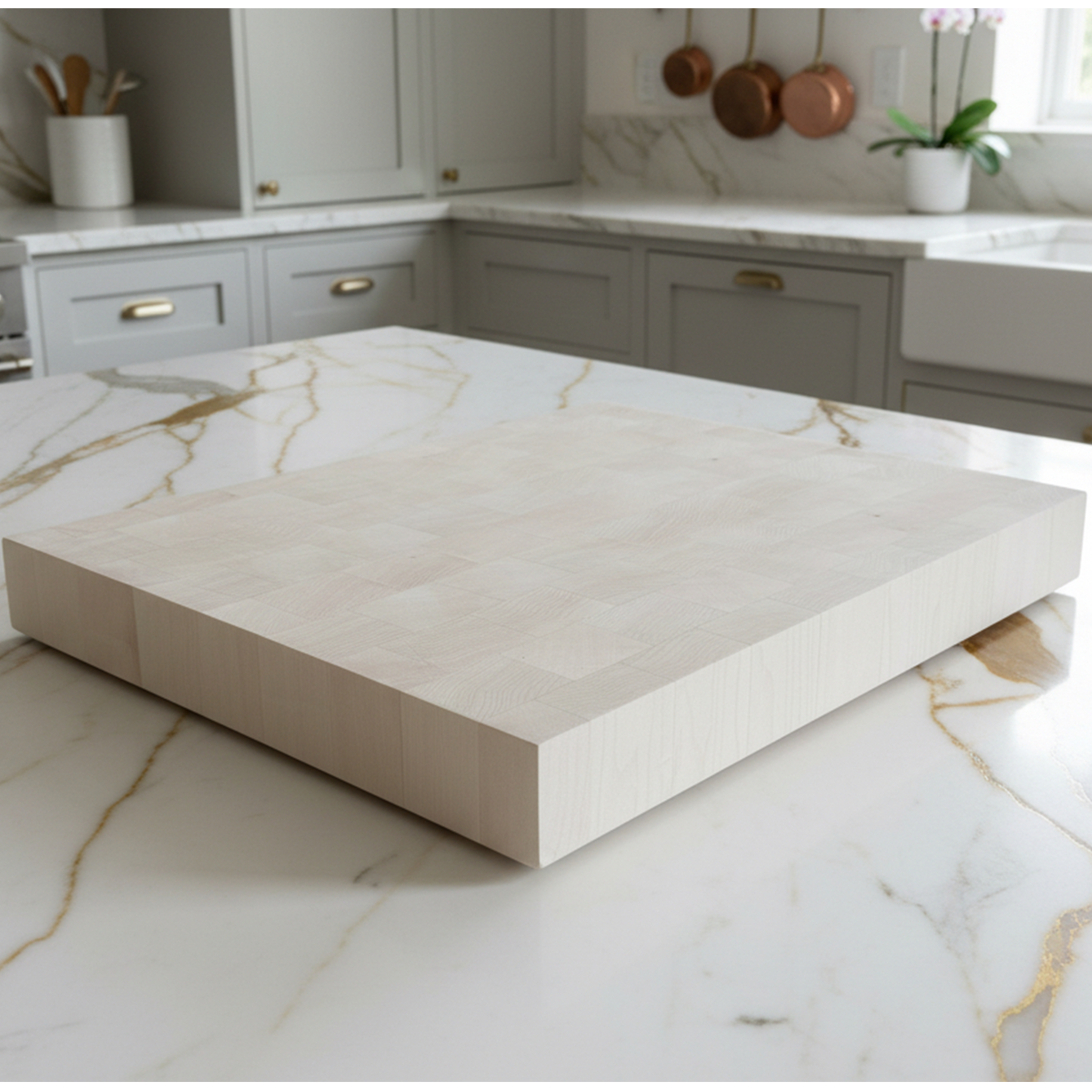 Bleached Maple End Grain Cutting Board